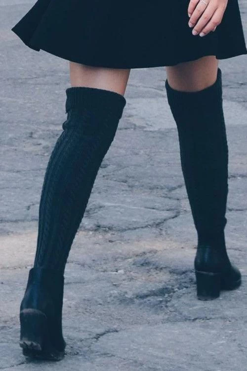 Levency Thick Cable Knit Over Knee Socks New In 2 Levency Thick Cable Knit Over Knee Socks New In