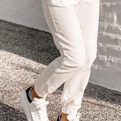 Levency Lace Up White Sneakers