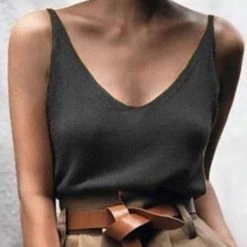 Levency New In Solid Knit Slip Top