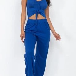 Levency Drwatring Cutout Slip Jumpsuit New In