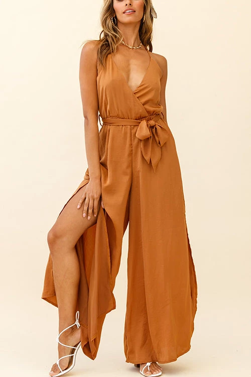 Levency New In Slit Belted Slip Jumpsuits 6 Levency New In Slit Belted Slip Jumpsuits