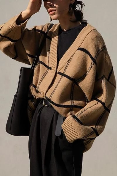 Levency Button Plaid Cardigan New In 5 Levency Button Plaid Cardigan New In