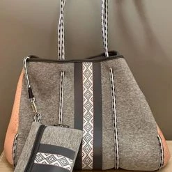 Levency Neoprene Tote And Wristlet New In