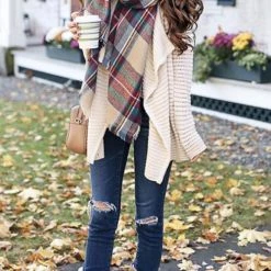 Levency New In Plaid Blanket Scarf