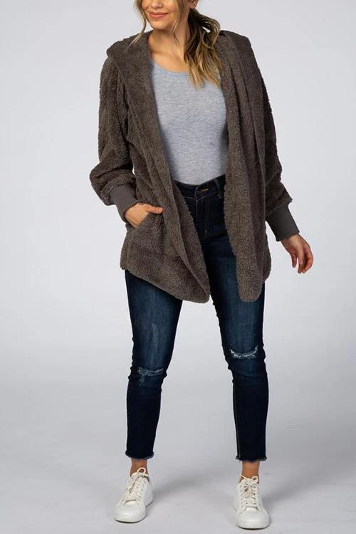 Levency Fluffy Fleece Open Coat New In 25 Levency Fluffy Fleece Open Coat New In