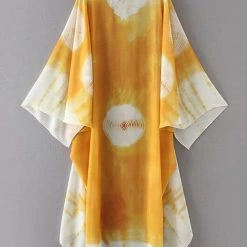 Levency New In Print Long Sleeve Kimono Cardigan