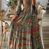 Levency Down The West Coast Bohemia Print Maxi Dress New In