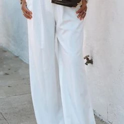 Levency New In Pockets Wide Leg Pants