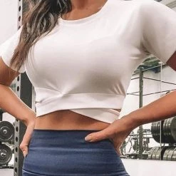 Levency New In Cross Short Sleeve Crop T Shirt