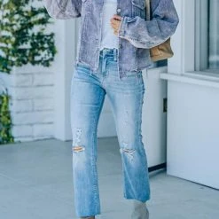 Levency Frayed Hem Cropped Corduroy Jacket New In 54 Levency Frayed Hem Cropped Corduroy Jacket New In