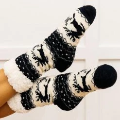Levency Fuzzy Holiday Socks New In