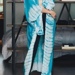 Levency New In Print Long Sleeve Kimono Cardigan