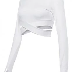 Levency New In Cross Long Sleeve Crop Top