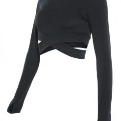Levency New In Cross Long Sleeve Crop Top