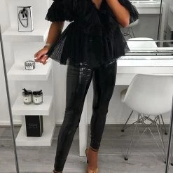 Levency New In Off Shoulder Lace Up Layer Top