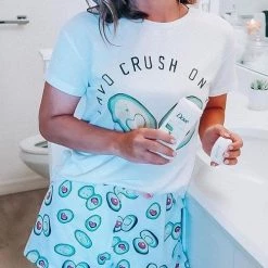 Levency Print Short Sleeve Drawstring Short Set New In