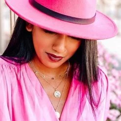 Levency Leather Belt Woolen Hat