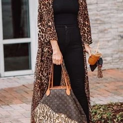 Levency Leopard Long Sleeve Cardigan