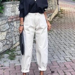 Levency High Waist Denim Bloomers