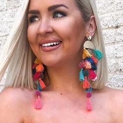 Levency Pom Pom Tassels Earring