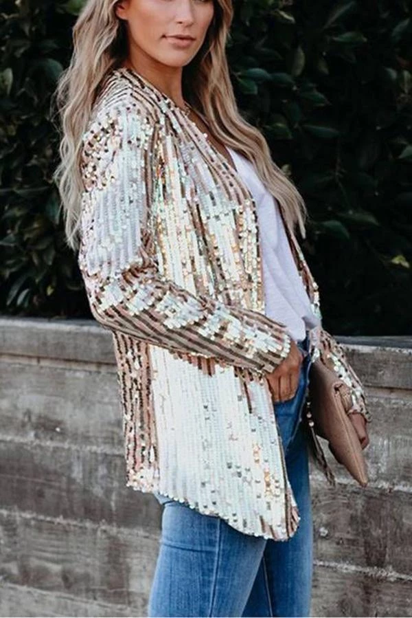 Levency New In Break The Bank Sequin Blazer 10 Levency New In Break The Bank Sequin Blazer