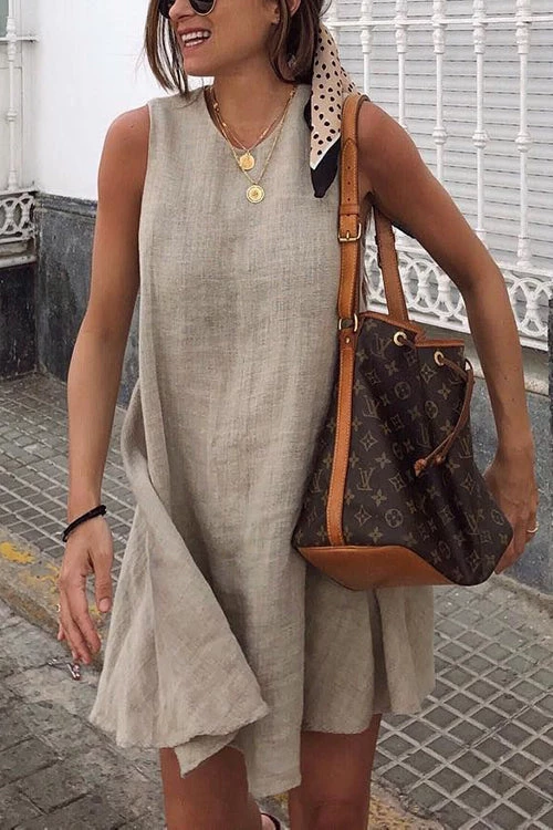 Levency Flowly O Neck Sleeveless Mini Dress 4 Levency Flowly O Neck Sleeveless Mini Dress