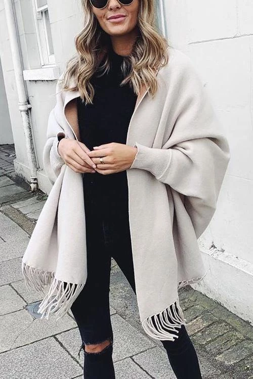 Levency New In Tassles Color Block Shawl 2 Levency New In Tassles Color Block Shawl