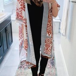 Levency Print Pompom Cardigam New In