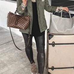 Levency Pockets Drawstring Hoodie Jackets New In