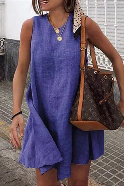 Levency Flowly O Neck Sleeveless Mini Dress 7 Levency Flowly O Neck Sleeveless Mini Dress