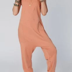 Levency V Neck Solid Sleeveless Pocket Jumpsuit