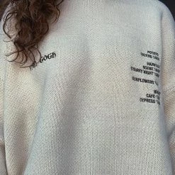 Levency Van Gogh Print O Neck Sweter