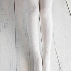 Levency Stripe Weave Over Knee Socks