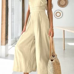 Levency One Shoulder Straps Wide Leg Jumpsuits New In