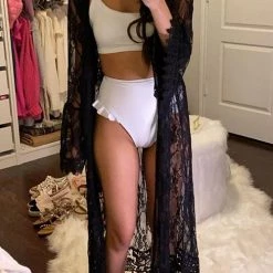 Levency New In Lace See Though Cover Up