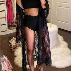 Levency New In Lace See Though Cover Up