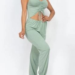 Levency Drwatring Cutout Slip Jumpsuit New In
