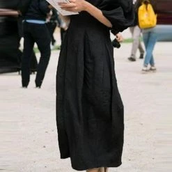 Levency Solid Linen Half Sleeve Dress New In