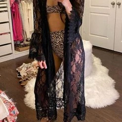 Levency New In Lace See Though Cover Up