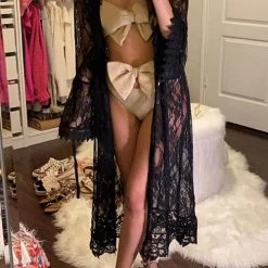 Levency New In Lace See Though Cover Up