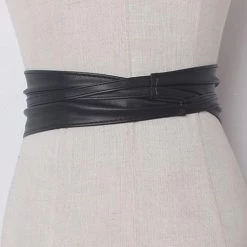 Levency Tassels PU Lace Up Wide Belt New In