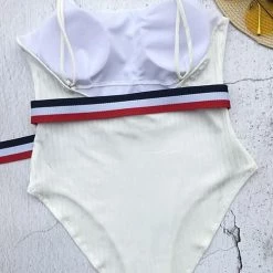 Levency New In Solid One Piece Swimsuit