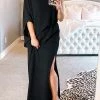 Levency One Shoulder Slit Maxi Dress New In