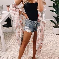 Levency Floral Print Summer Kimono New In