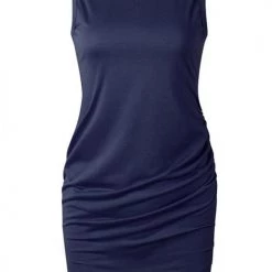 Levency Asymmetry Ruched Sheath Mini Dress