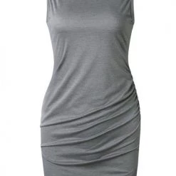 Levency Asymmetry Ruched Sheath Mini Dress