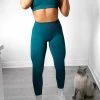 Levency Solid Seamless Bra Leggings Set New In