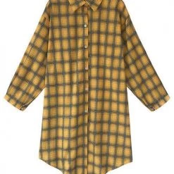 Levency New In Button Plaid Long Sleeve Shirt