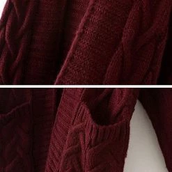 Levency Twist Knit Pockets Cardigan New In