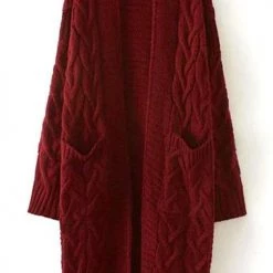 Levency Twist Knit Pockets Cardigan New In